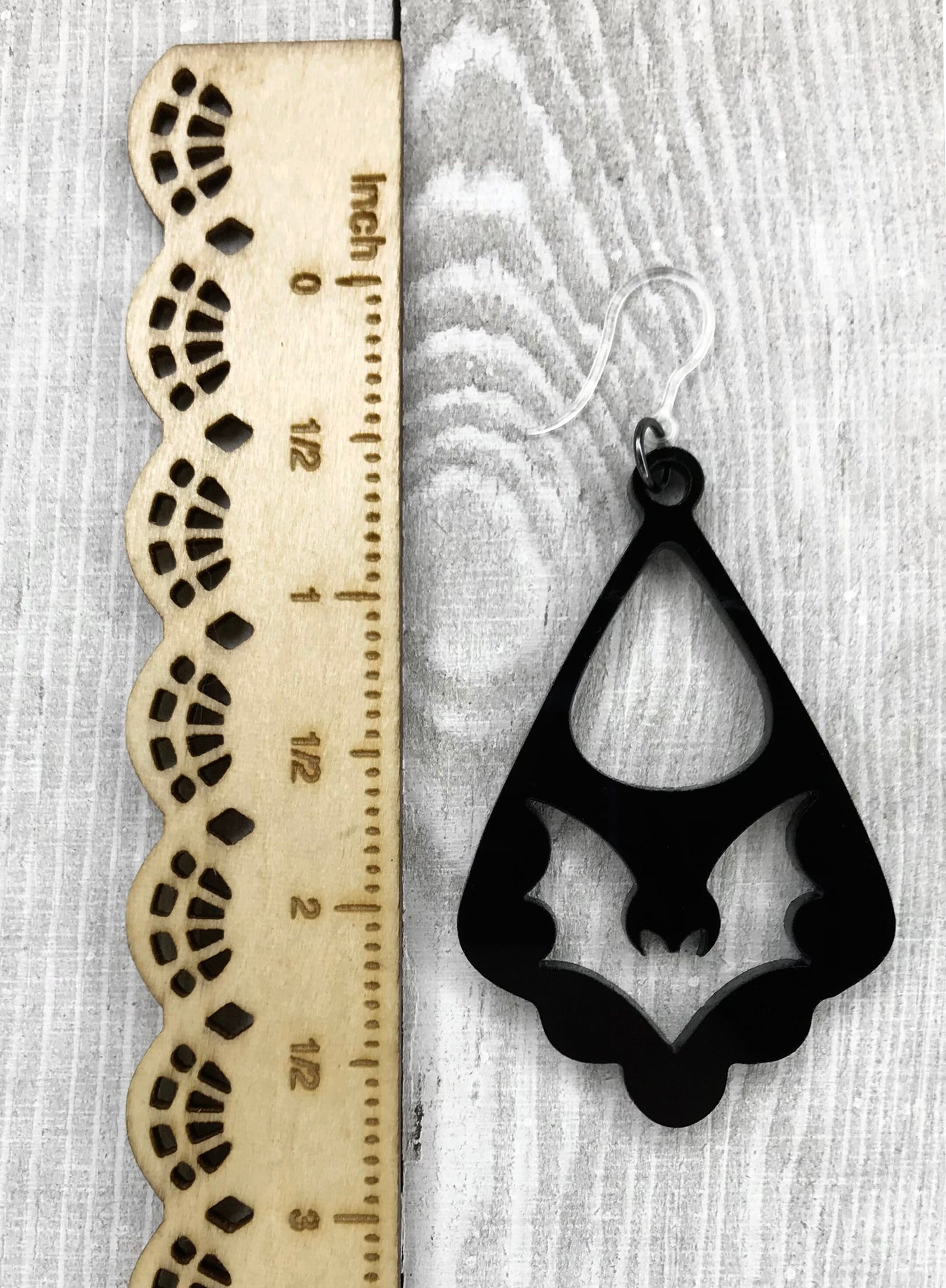 Bat Dangle Earrings, Halloween, Goth