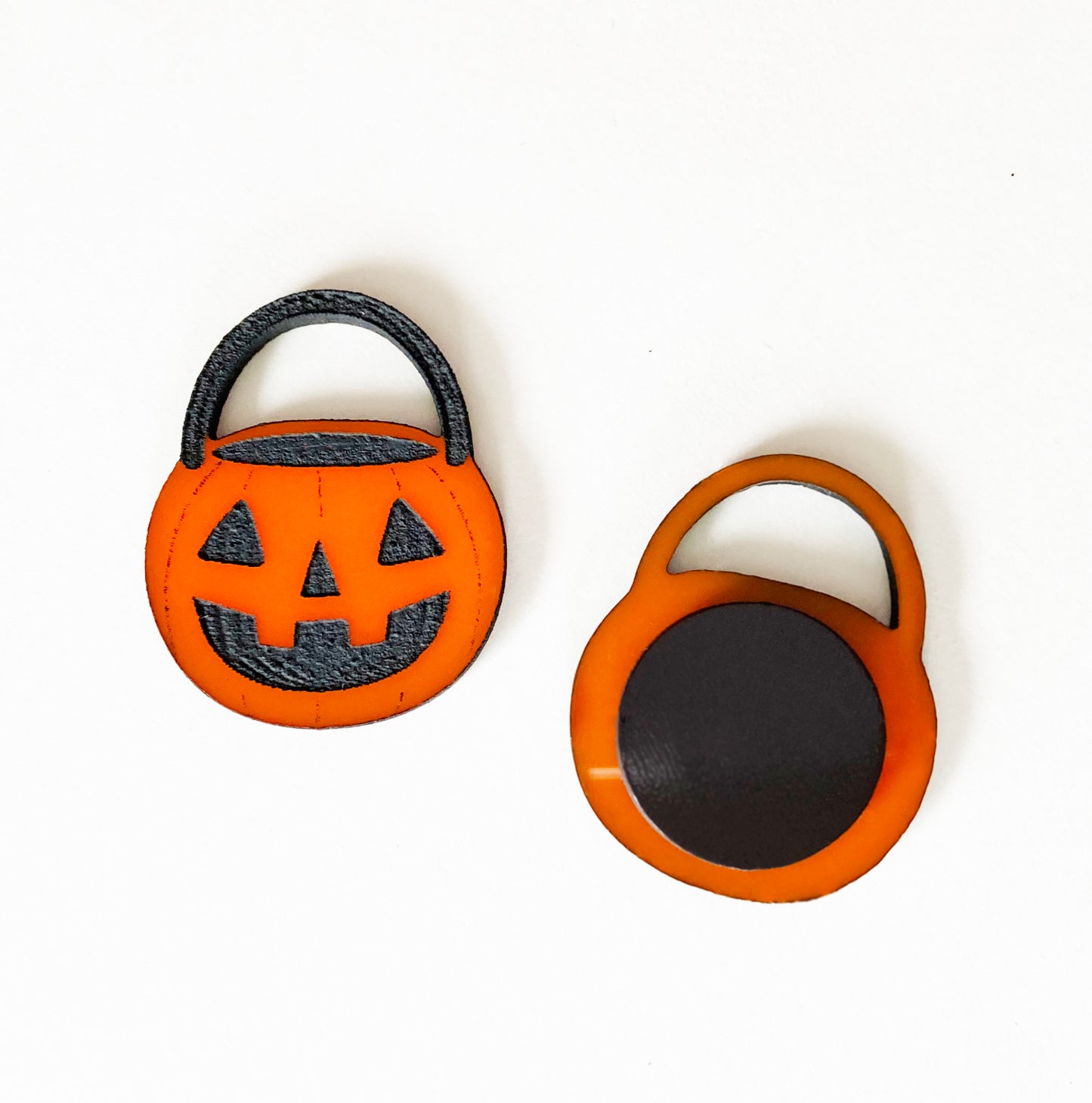 Jack O'lantern Bucket, Magnet, Orange, Acrylic