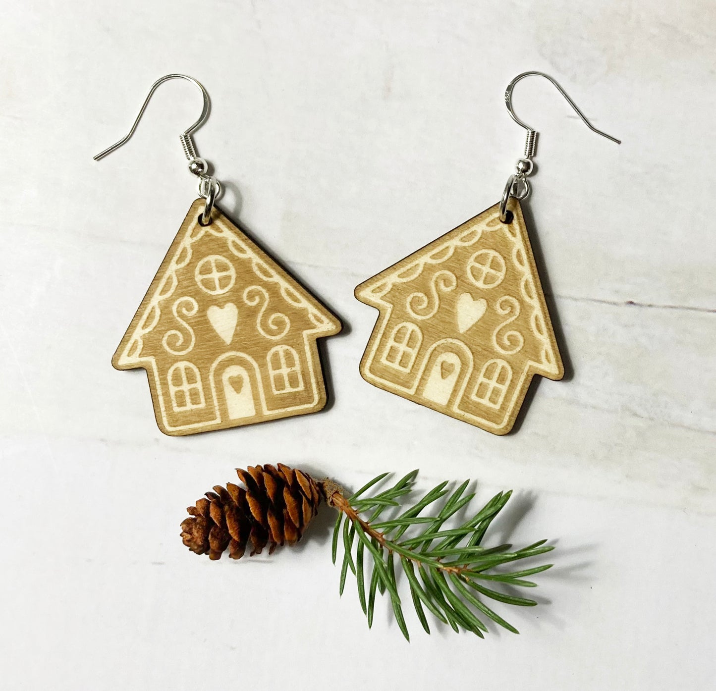 Gingerbread House Earrings