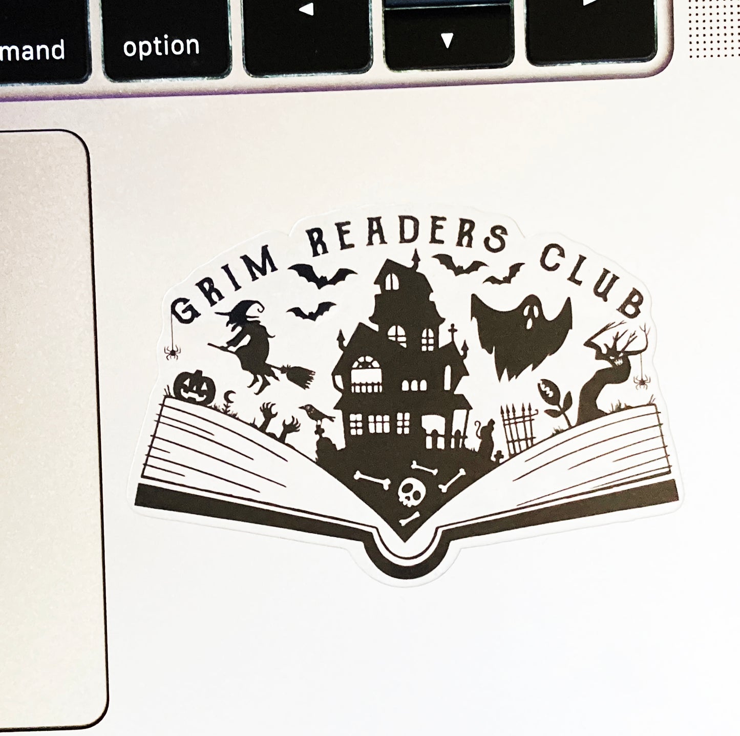 Grim Readers Decal, Transparent, Waterproof