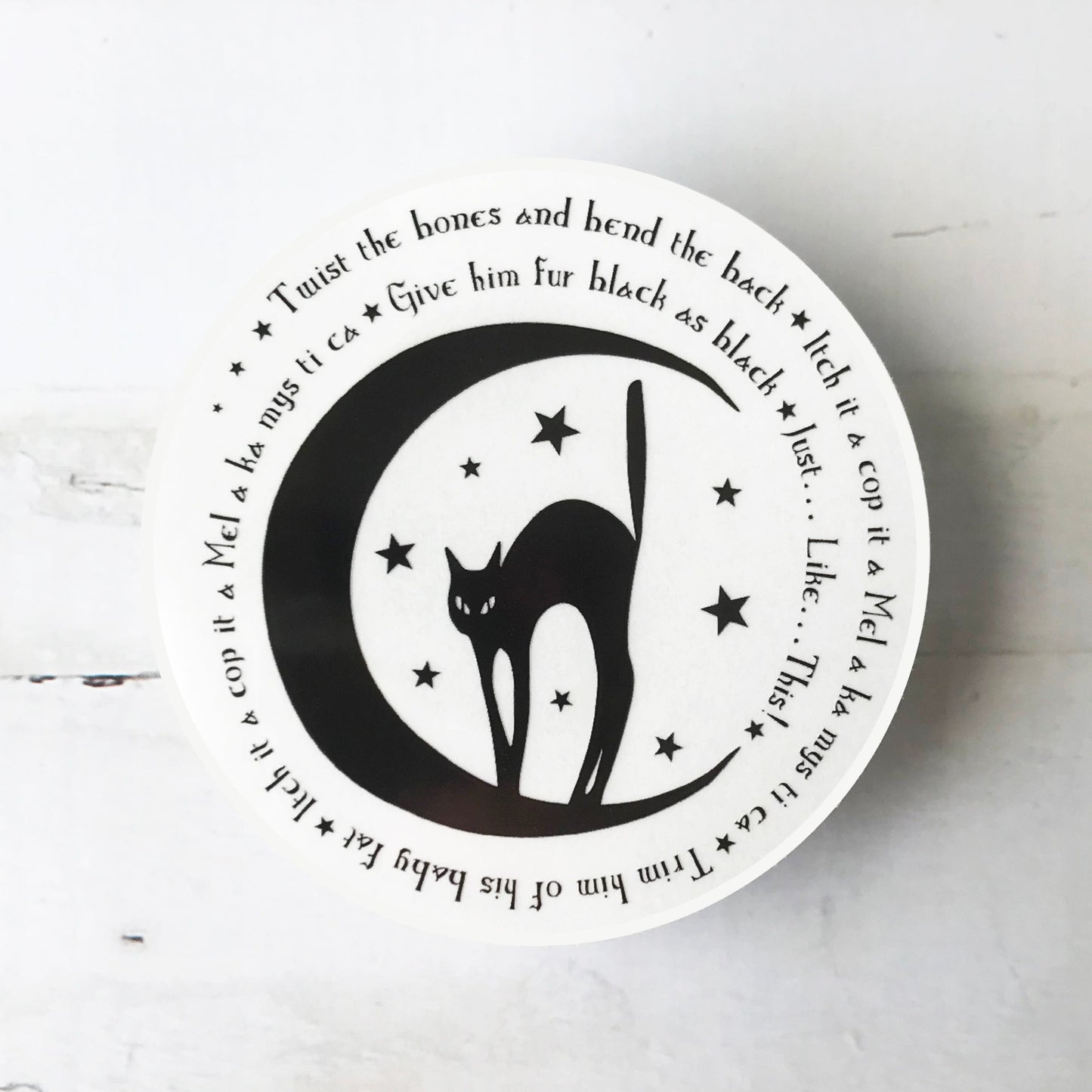 Binx Spell Sticker, Waterproof, Hocus Pocus, Witch