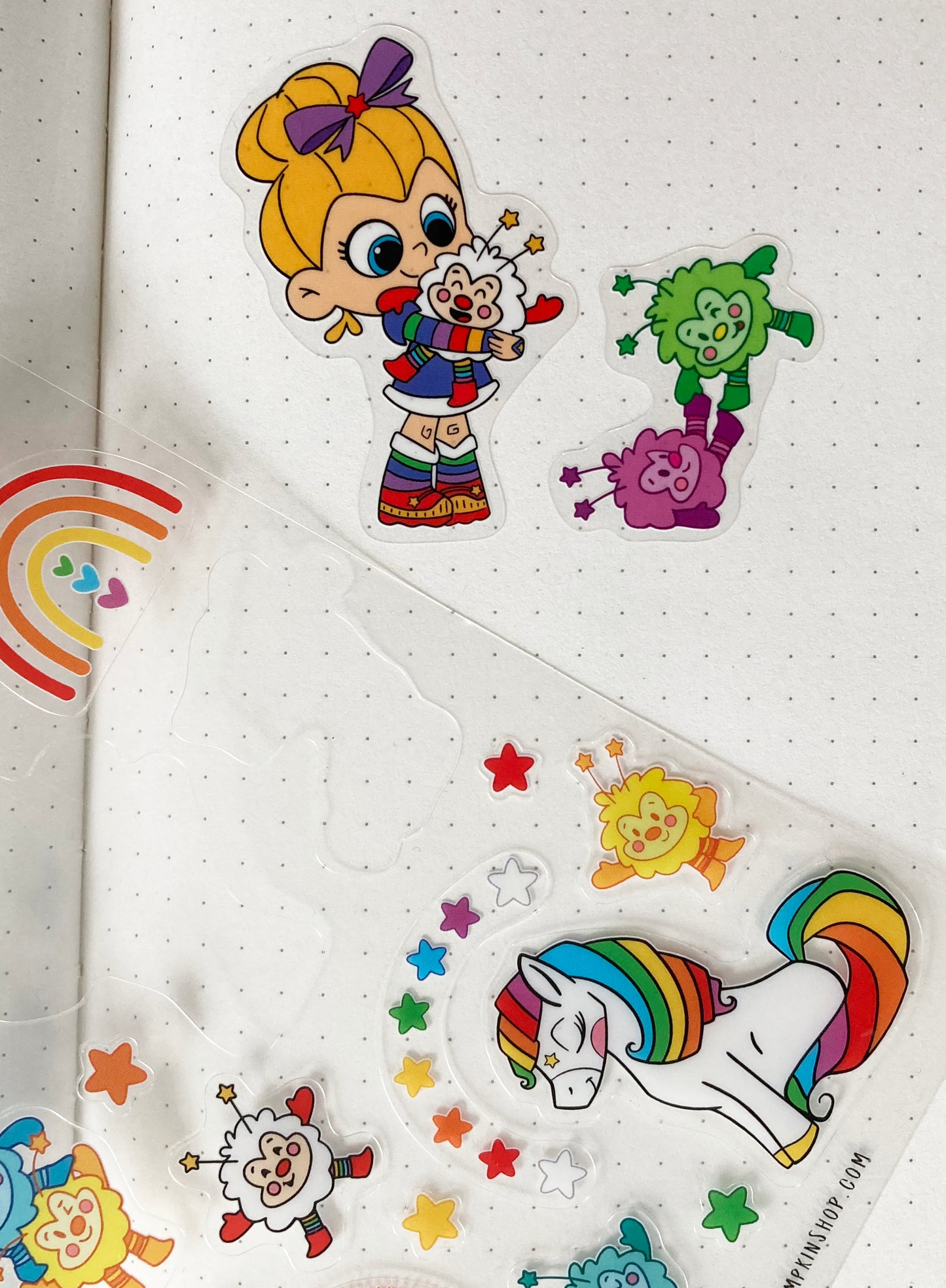 Rainbow Brite & Friends, Transparent, Waterproof Sticker Sheet