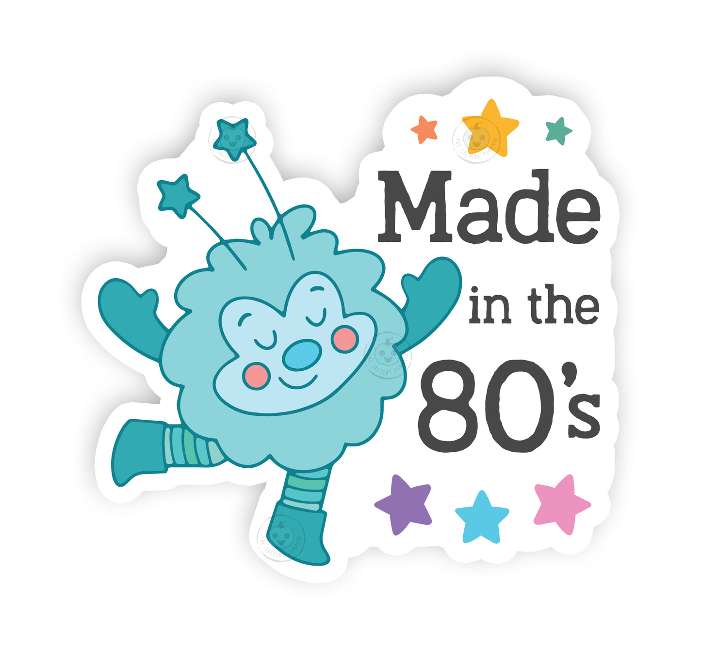 Rainbow Sprite Vinyl Decal, Transparent Backing, Made in the 80s, Kawaii, Sticker, Waterproof