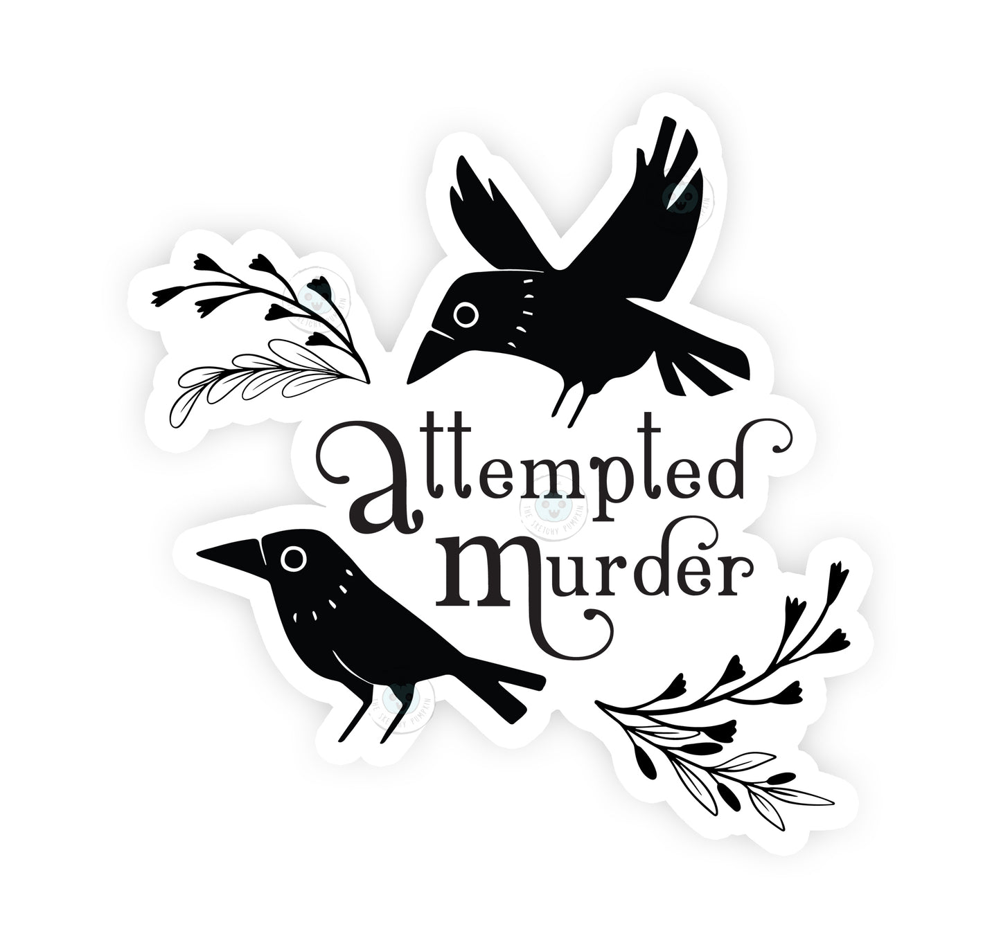 Attempted Murder Decal, Transparent, Waterproof