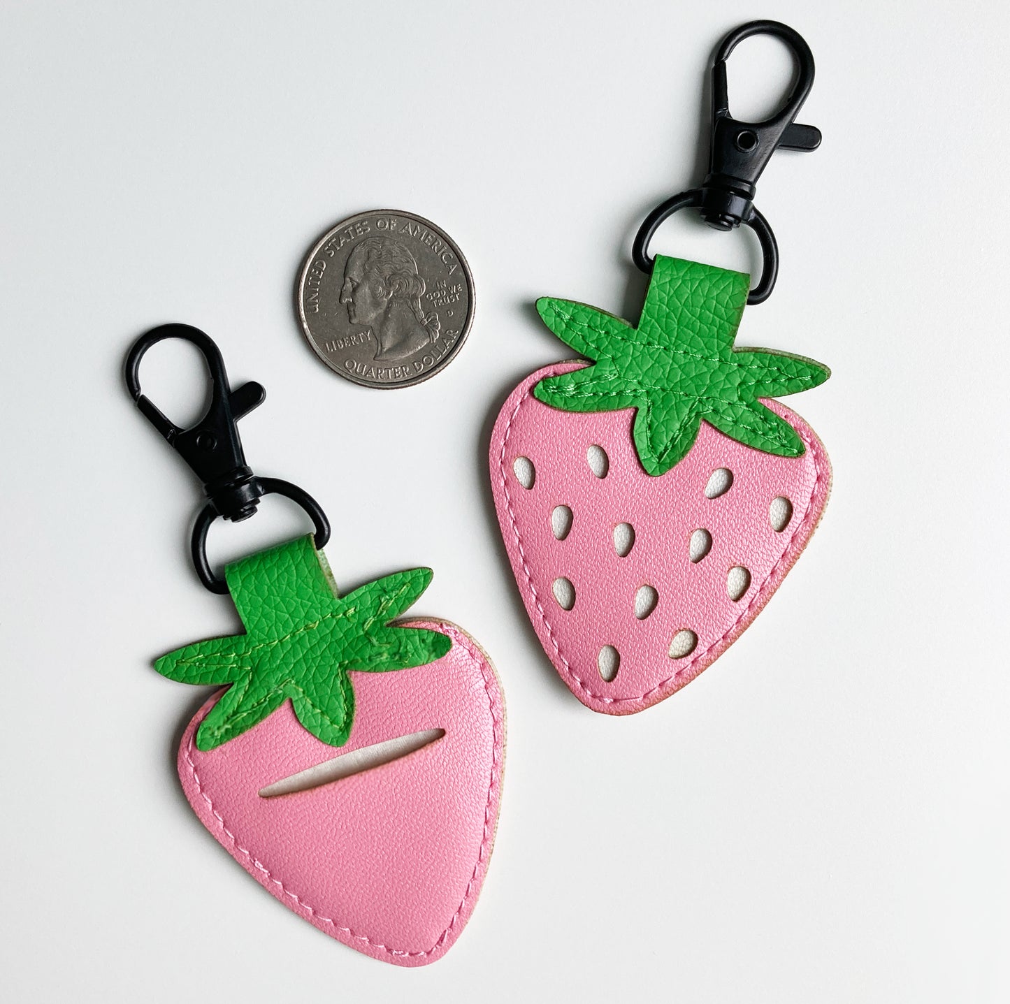 Strawberry Coin Keychain