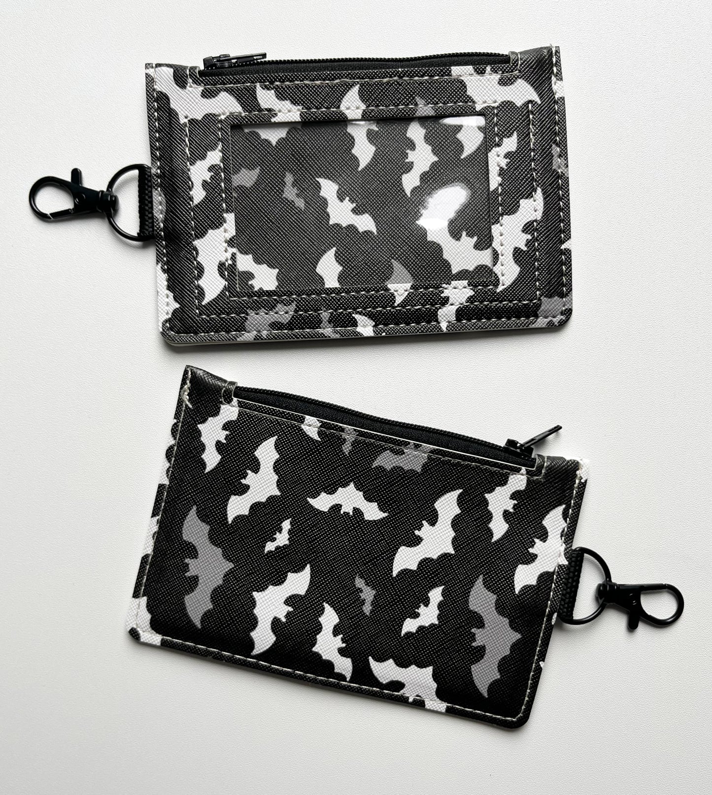 Bat Keychain ID Zipper Pouch