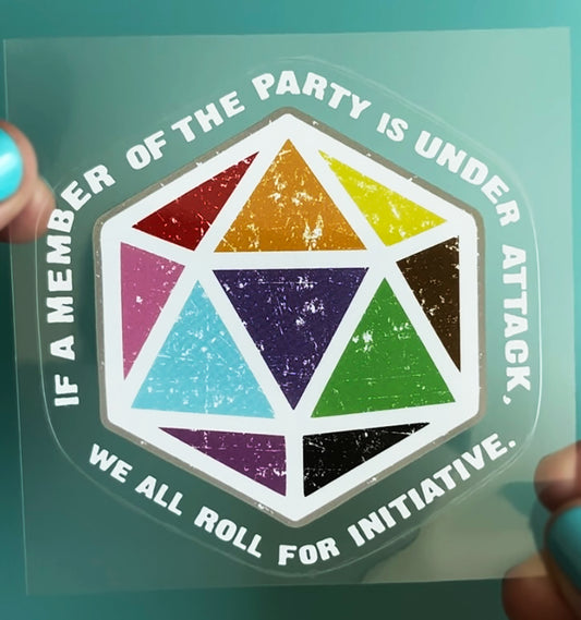 Dice Decal, Transparent Waterproof, DnD, Roll