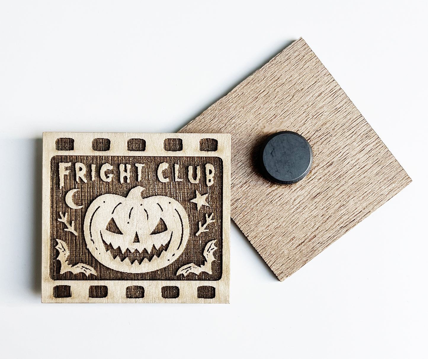 Fright Club Wood Magnet, Halloween, Sabrina, Witch, Horror Movies