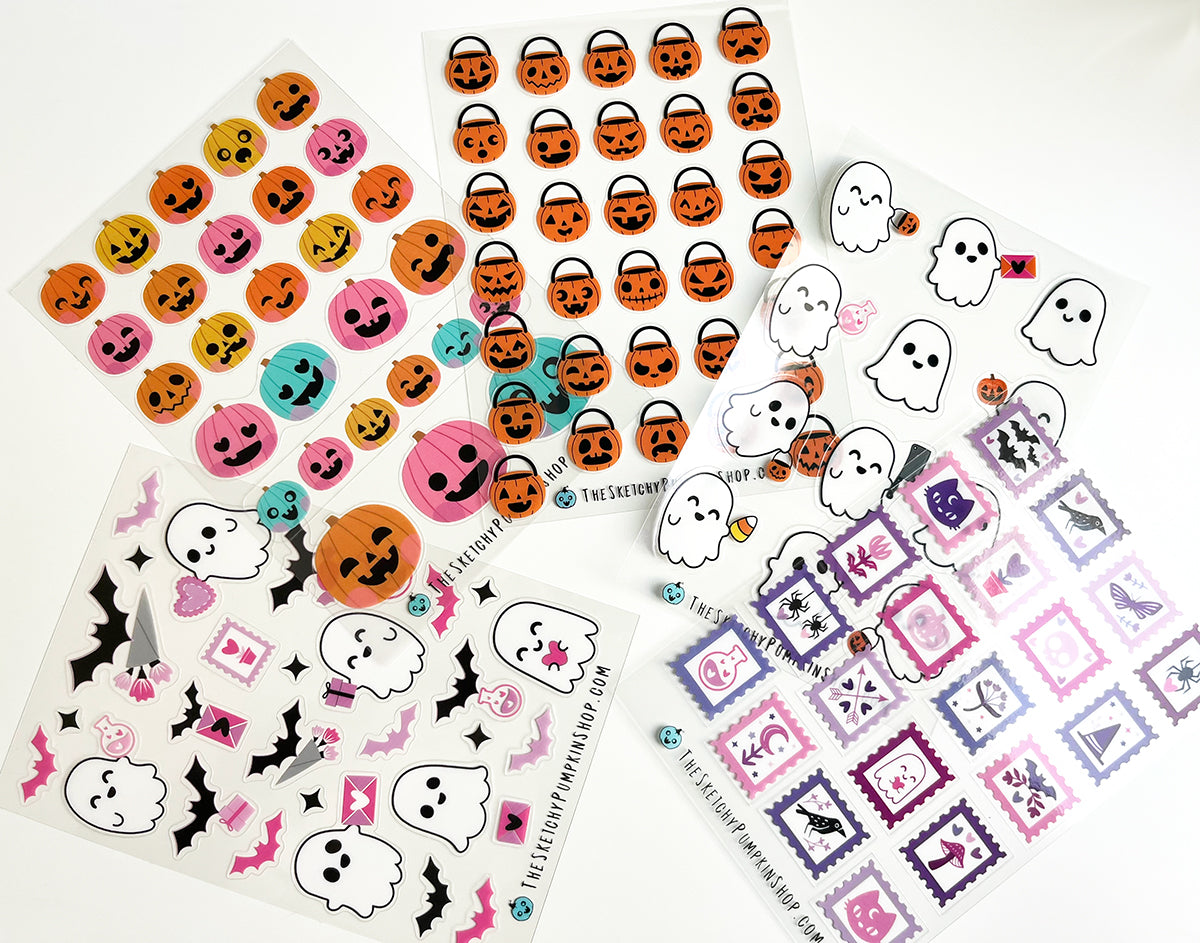 Sticker Packs, Waterproof, Transparent – thesketchypumpkin