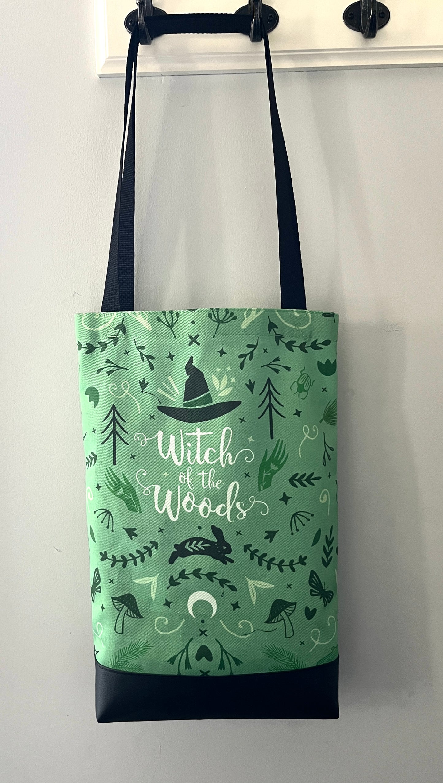 Witch of the Woods Tote, bag, woodland, green
