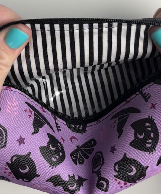 Crescent Cat Cosmetic Bag