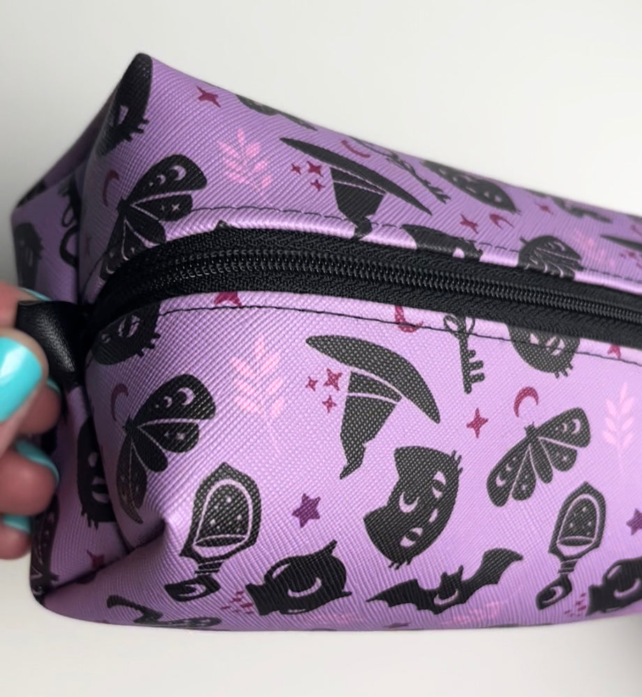 Crescent Cat Cosmetic Bag