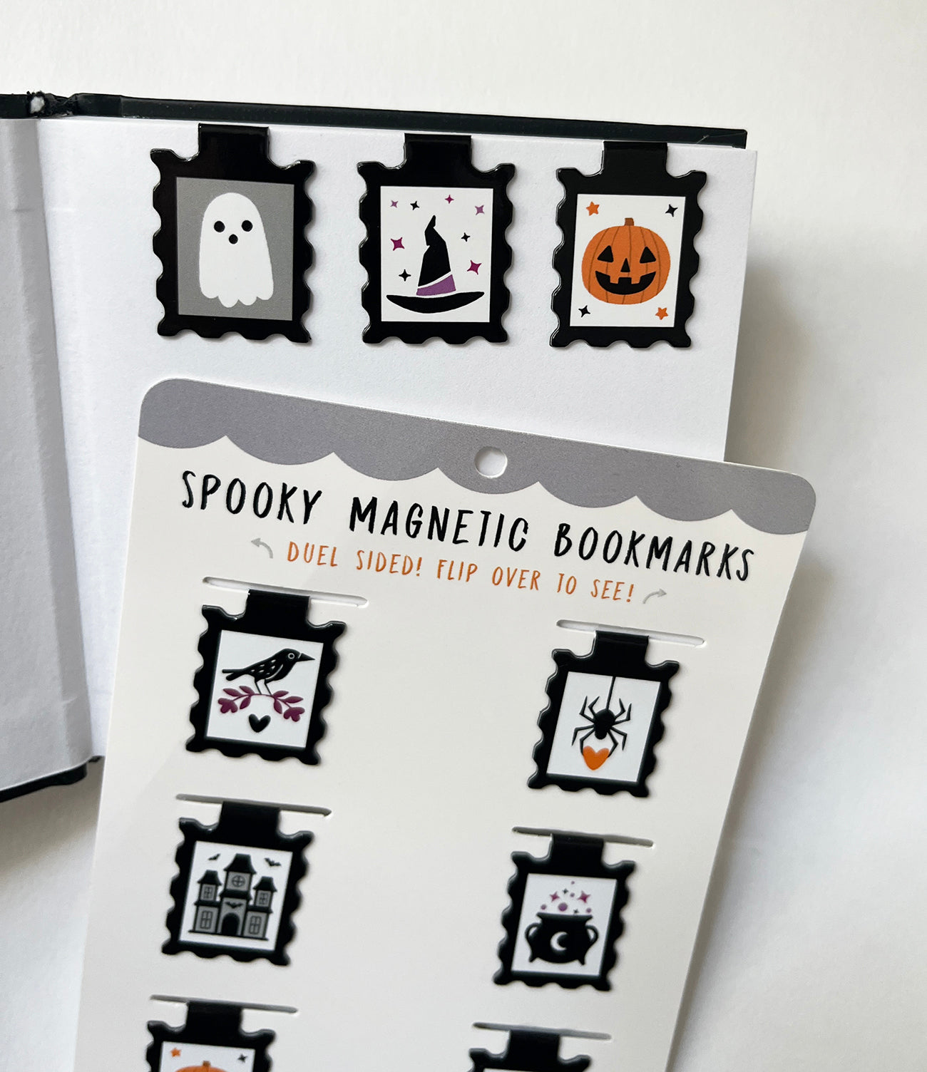 Spooky Stamp Bookmark Magnets