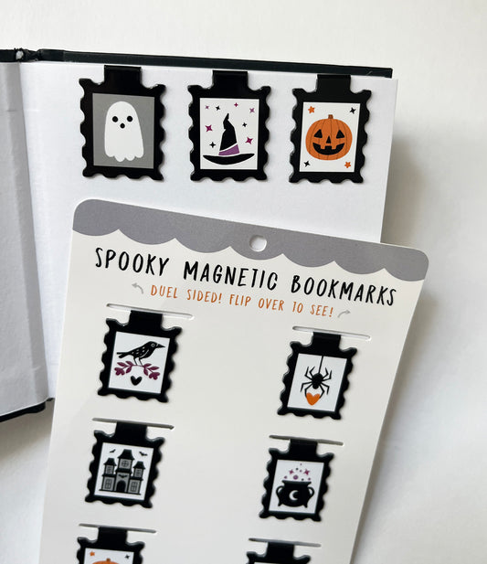 Spooky Stamp Bookmark Magnets