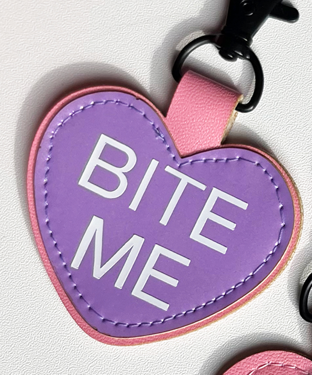 Rude Heart Coin Keychain