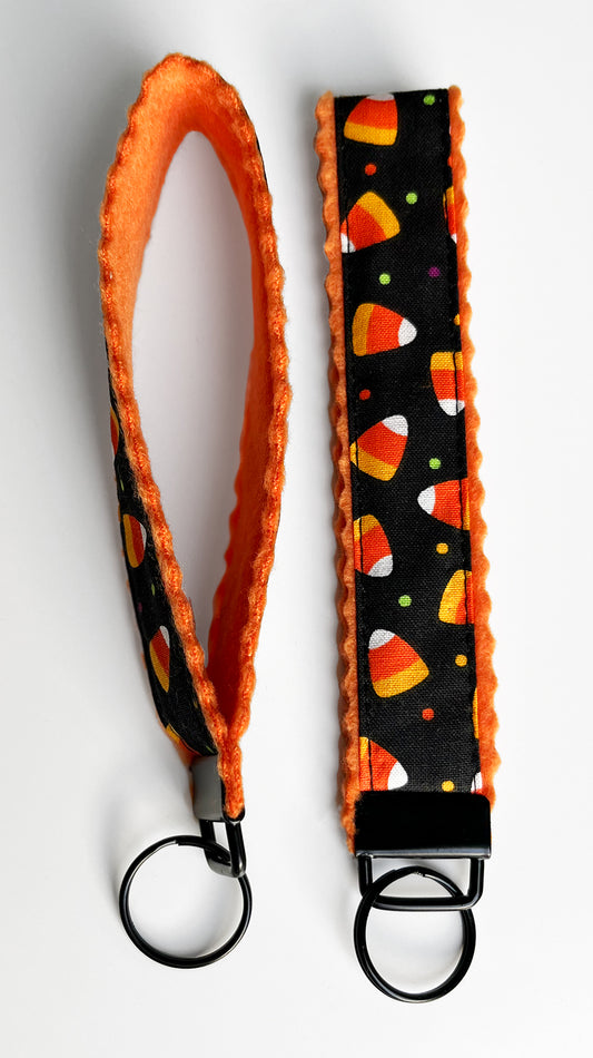 Candy Corn Wristlet w/ Fleece