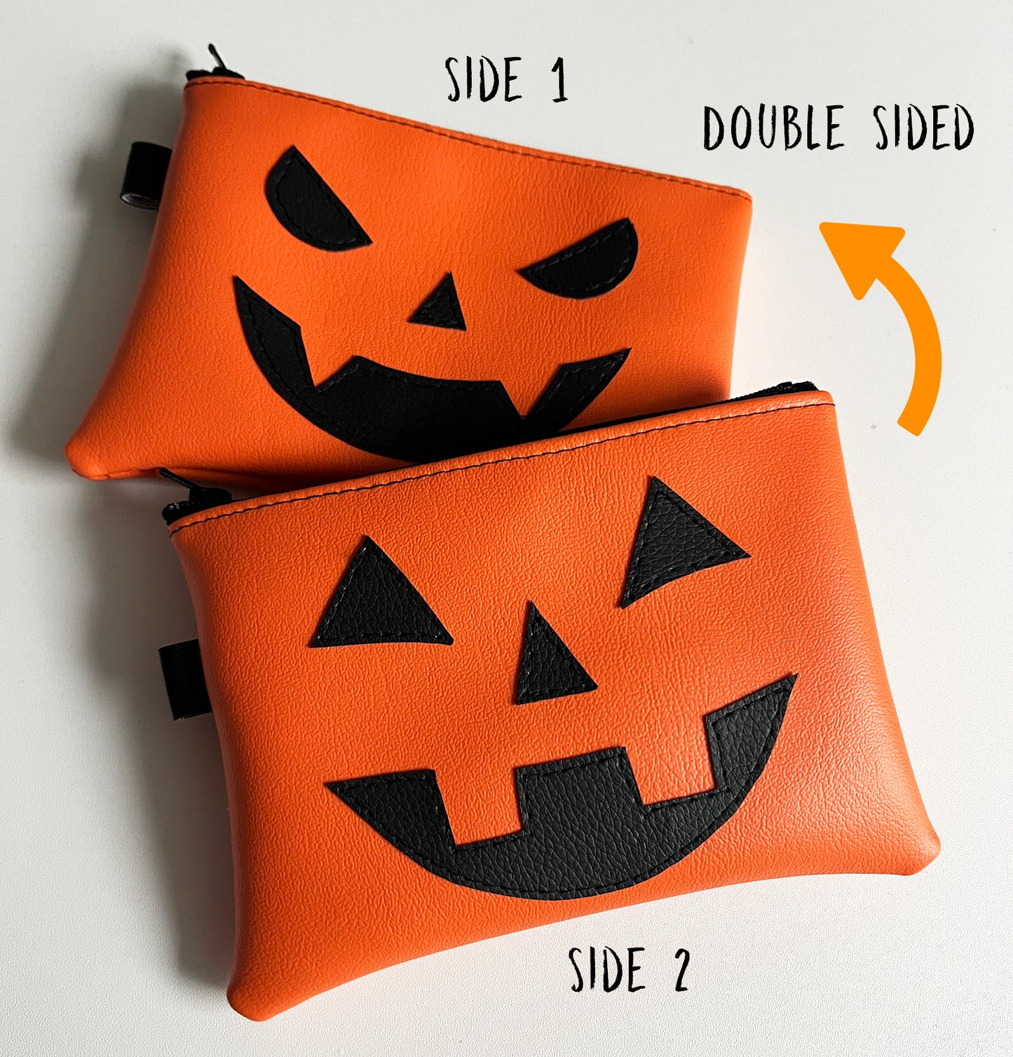 Jack O' lantern Double-sided Zipper Bag