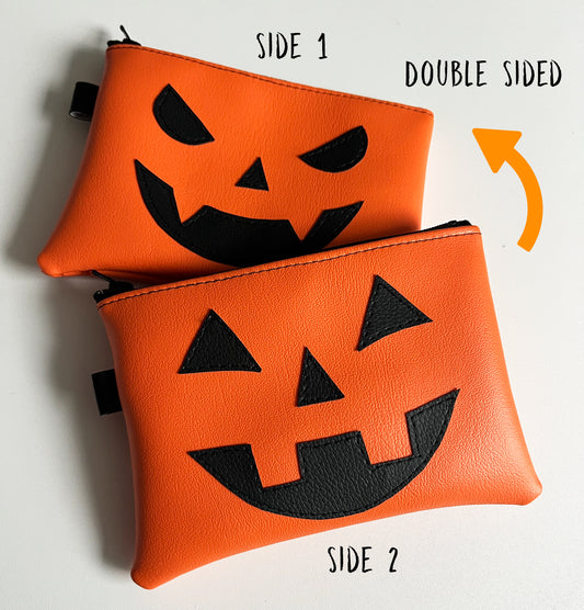 Jack O' lantern Double-sided Zipper Bag