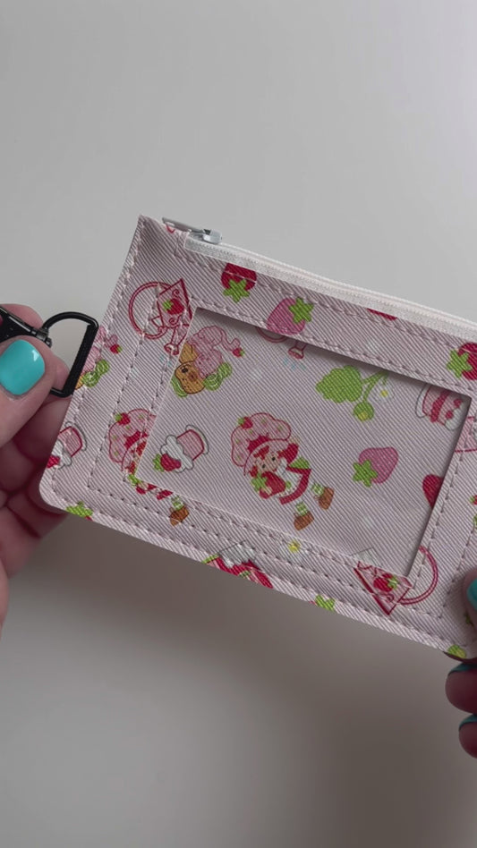Shortcake Keychain ID Zipper Pouch