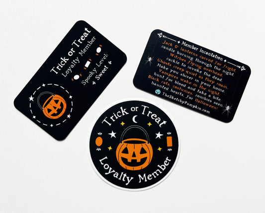 Trick or Treat Decal & Member Card