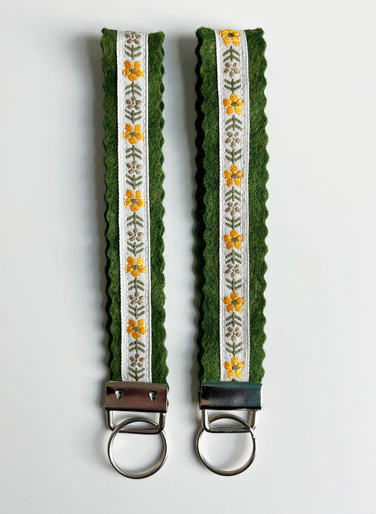 Yellow Flower Wristlet