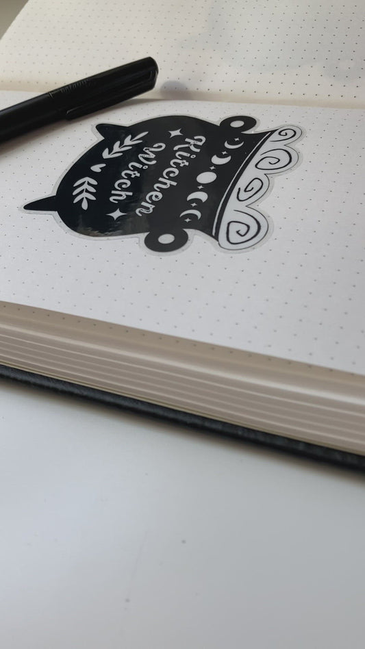Kitchen Witch Decal, Waterproof, Gloss