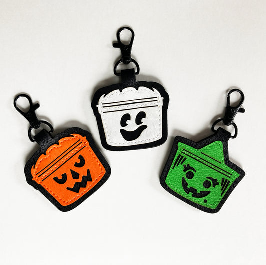 Boo Bucket Double Sided Keychains