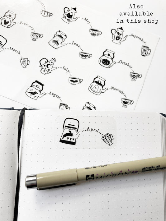 Divination Tea Washi Tape, Tea, Cats, Witchy, Halloween