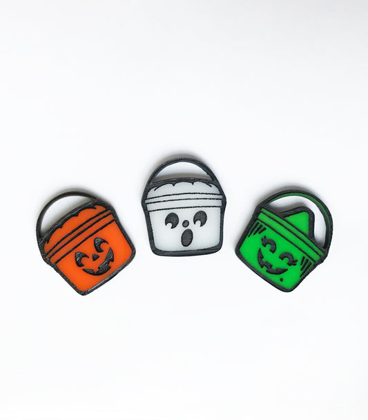 Boo Bucket Charms, ALL 3, Acrylic