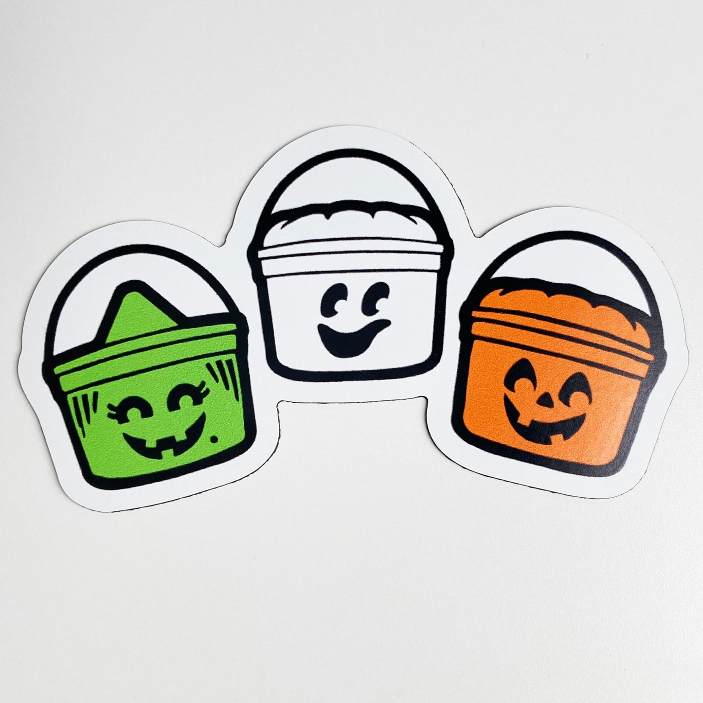 Boo Bucket Magnet, White Background