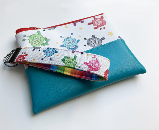 Rainbow Sprite Zipper Bag, Faux Leather