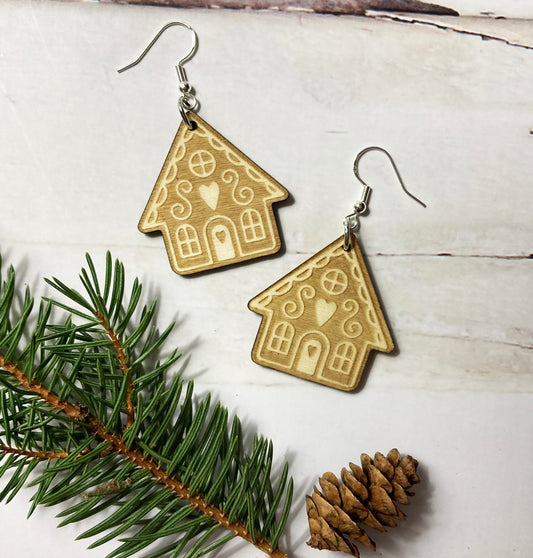 Gingerbread House Earrings