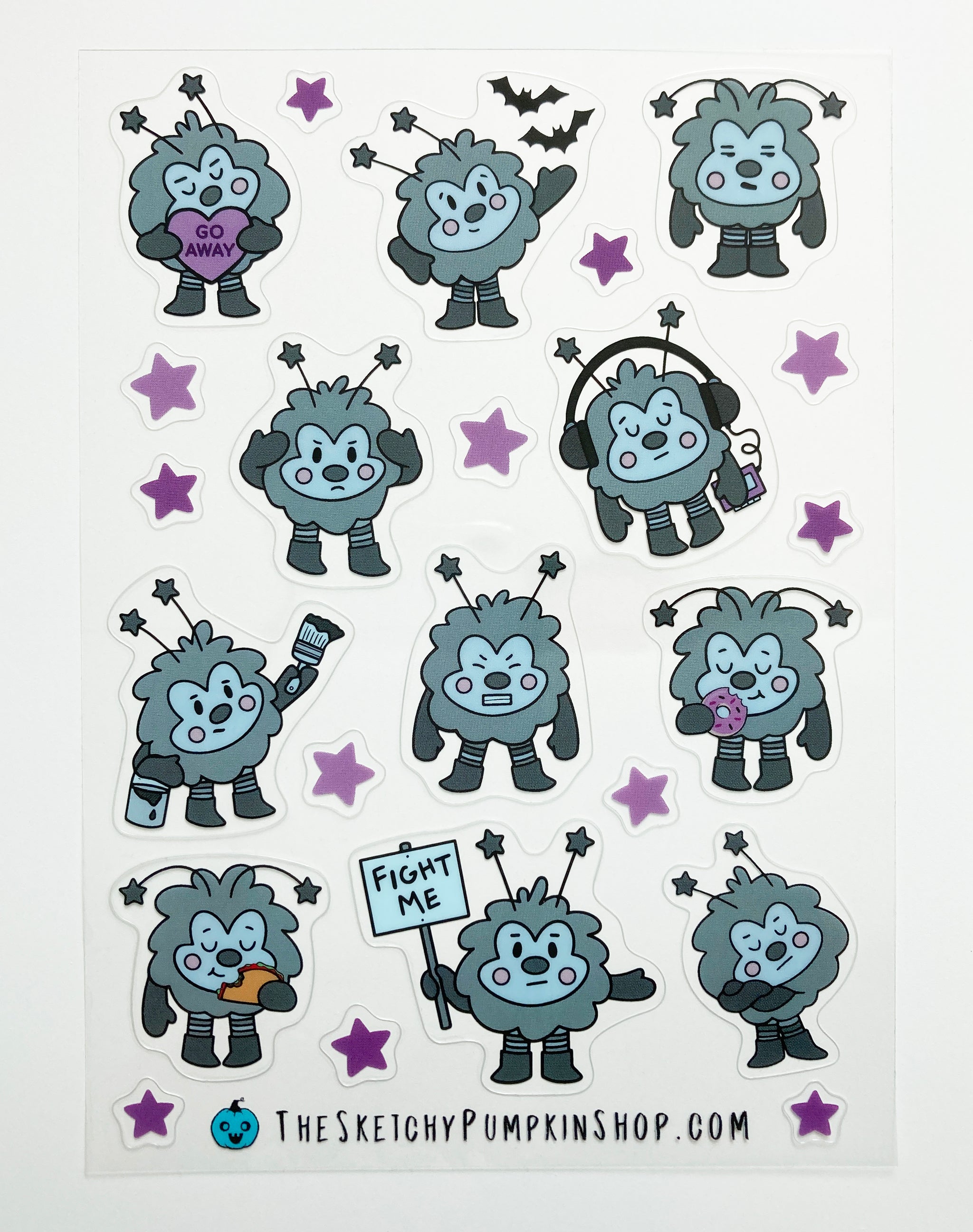 Sprite Fray, Transparent, Waterproof Sticker Sheet – thesketchypumpkin