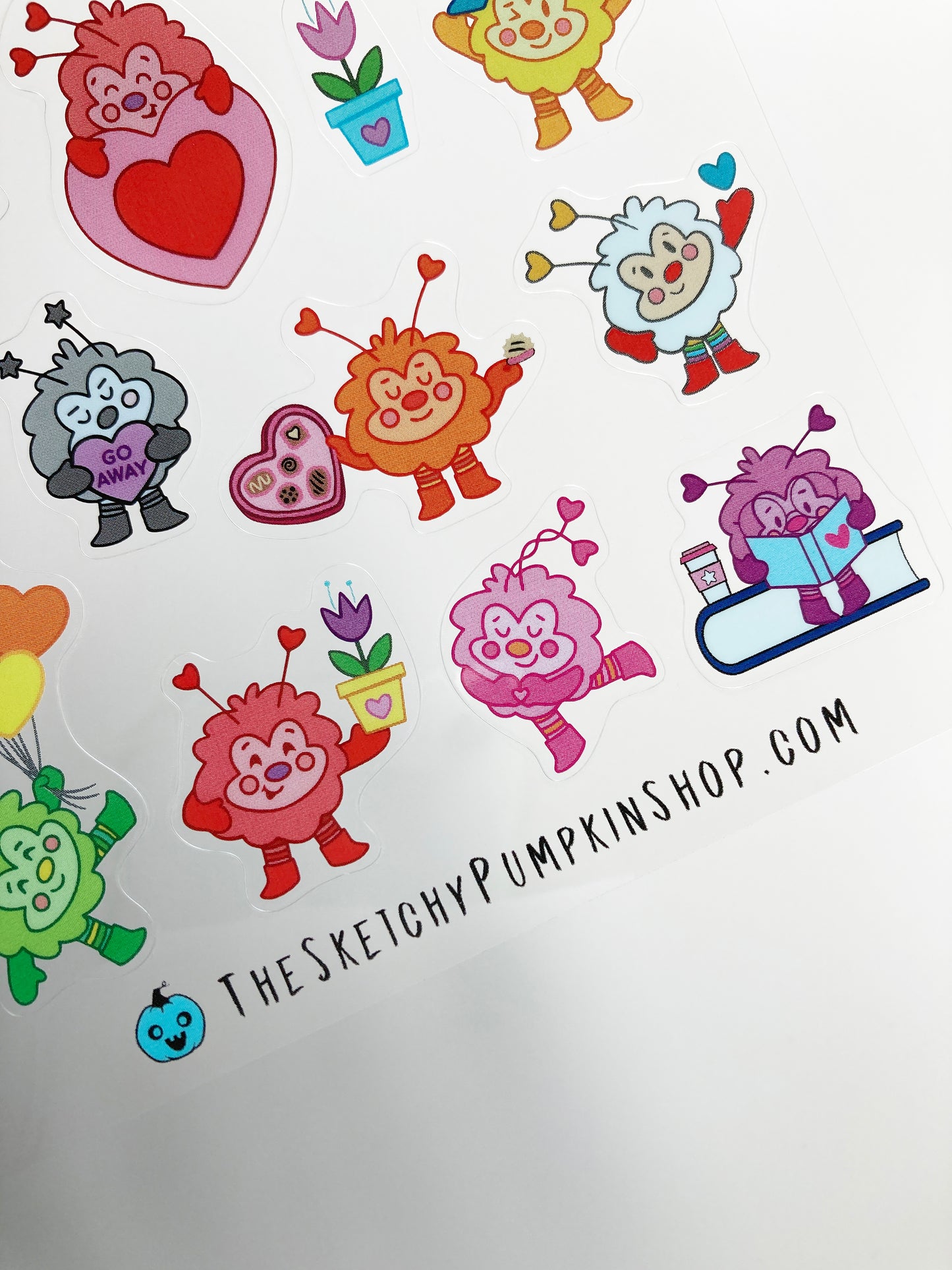Valentine Sprite, Transparent, Waterproof Sticker Sheet