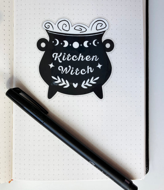 Kitchen Witch Decal, Waterproof, Gloss