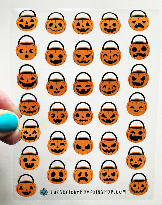 Pumpkin Buckets Transparent, Waterproof