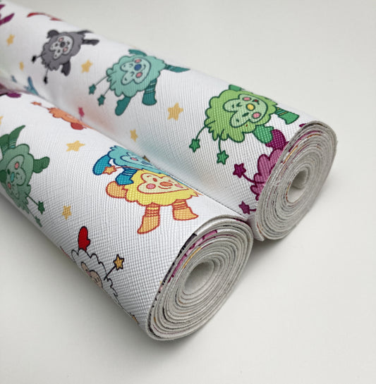 Rainbow Sprite Faux Leather, Rolls