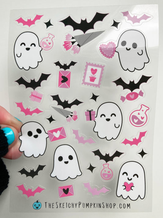 Valloween, Transparent, Waterproof Sticker Sheet