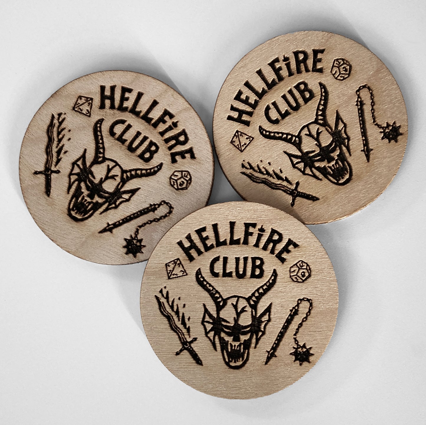 D&D Club Wood Magnet