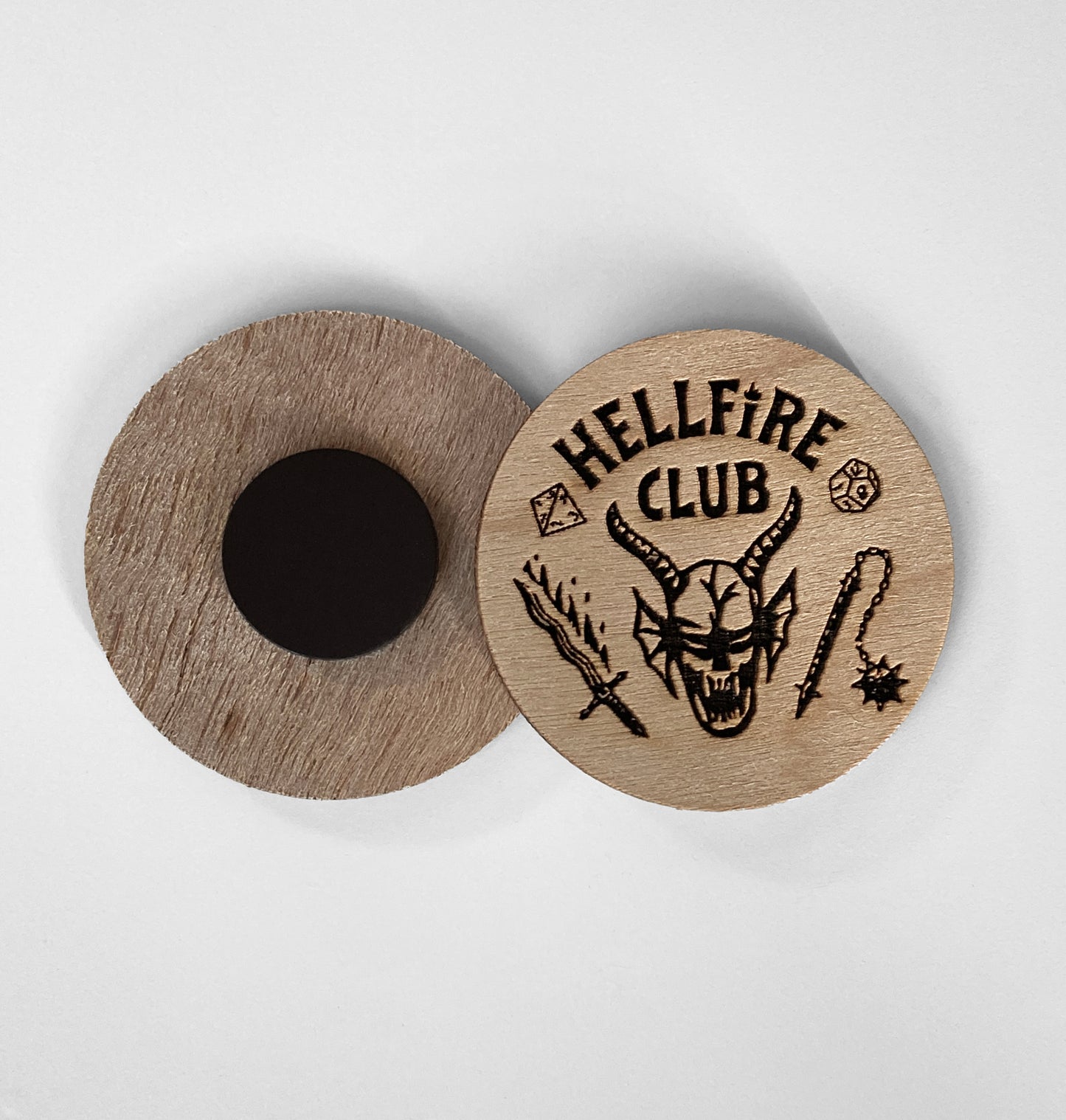 D&D Club Wood Magnet