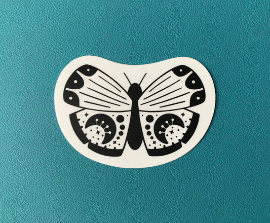 Moth Sticker Vinyl, Waterproof, celestial