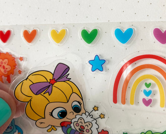 Rainbow Brite & Friends, Transparent, Waterproof Sticker Sheet