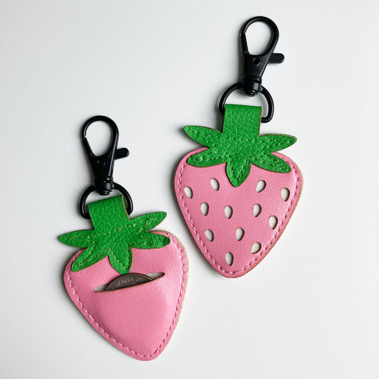 Strawberry Coin Keychain